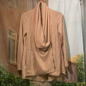 Lipslide Tan zipped cardigan jacket